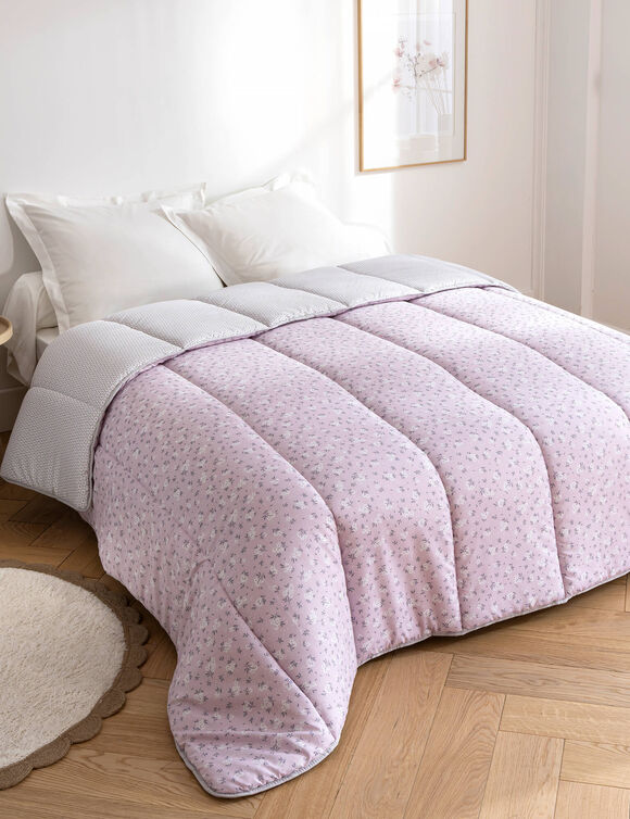 Couette microfibre imprimé Printemps 200 g/m² (parme) Couette microfibre imprimé Printemps 200 g/m² (parme)